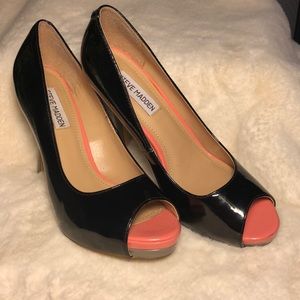 Fun Peep Toe Platform Heels - Size 8